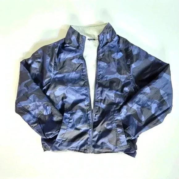 OshKosh reversible Camo fleece jacket size 8 - Picture 1 of 8